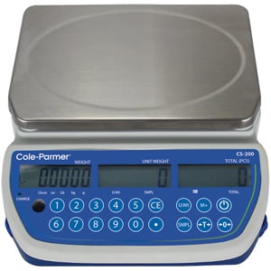 Cole-Parmer CS-200-15K Count Scale, 15kg x 0.5g Readability, Universal Power; 115V