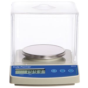 Cole-Parmer EB-50-302 115v Compact Portable Toploading Balance, 300g x 0.01g, Universal Voltage