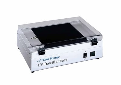 Cole-Parmer UV Transilluminator, 8W, High/Low, 302nm, 20x20cm filter; 115V